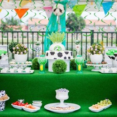 Plastic Swirl Decorations, 24PCS Double Single Swirls, Party, Green