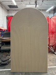 Rippled Wood Arch Backdrop | Rainbow Wedding Arch | Custom Event Prop