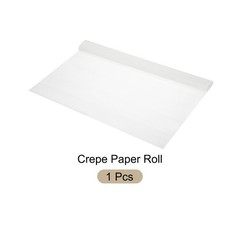 White Crepe Paper 20 Inch Wide x 8 Ft Roll DIY Art Flowers Party Streamers
