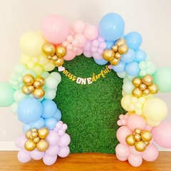 130pcs Pastel Balloons Different Sizes 18″ 12″ 10″ 5″ Macaron Latex Balloon G…
