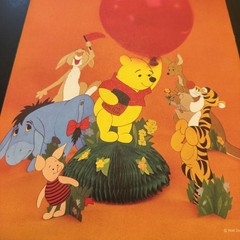 Vtg Hallmark Winnie Pooh Cardboard Honeycomb Party Decoration Centerpiece NOS
