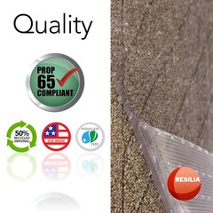 RESILIA Low-Pile Carpet Runner – Non Slip & Rug 2’3″ x 1’3″, Clear