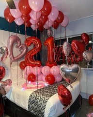 40 Inch Balloon, Giant 9 Number Balloons for 9th Birthday Number 9 Red