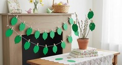 31 PCS Green Leaf Large Single Color Creative CutOuts 5.5×5.5 Inch Kids School