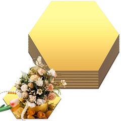 12 PCS 8 Inch Acrylic Hexagon Mirrors Table Centerpiece Tray 1 mm Thickness