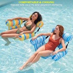 2 Pack Inflatable Pool Float Chairs Adults Portable Heavy Duty Swimming Pool …