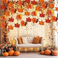 Fall Leaves Hanging Swirls Maple Leaves Decorations for Home/Fall Party