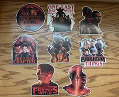 Stranger Things Birthday Party Decoration Set Banner Cake Topper Balloons Swirls