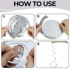 24 PCS Silver Foil Hanging Swirl Decorations, Ceiling Streamers for Parties, Bir
