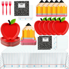 73Pcs Back to School Decorations, First Day of School Decorations with Apple Pla