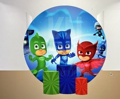 Renta Set Incluye, Diseño Personalizado , Cilindro Y Base Circular Backdrop
