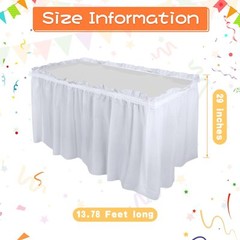 8 Pieces 29 In X 14 Ft Plastic Table Skirts For Rectangle Tables Disposable Plea