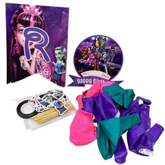Monster High Birthday Party Pack 18 Balloons 24 Cake Toppers Banner