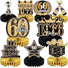 Stylish 60th Birthday Table Centerpieces – 9 Retro Honeycomb Decor Pieces