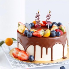 23rd 32nd Birthday Candles, Rose Gold 32 23 Year Old Cake 32,