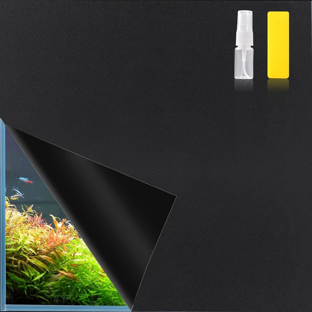 Aquarium Background Paper Decor Fish Tank Backdrop Wallpaper Electrostatic Ad…