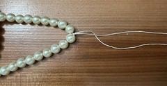 2 60” = 120” Strings Creamy White Pearls Wedding, Shower, Costume, Decor NEW