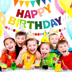 3PCS Rainbow Happy Birthday Banner Felt Garland Pre-Strung Party Decoration Set