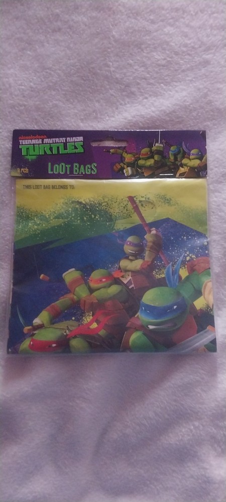 teenage mutant ninja turtles 8 piece birthday loot bag new unopened