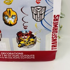 Transformers Swirl Decorations 12 Pc Party Hanging Decor Hasbro 2014 New