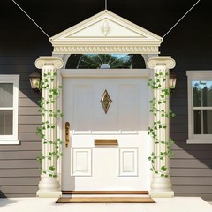 Large Greek Door Decorations Roman Columns Door Porch Banner Artificial Green…