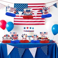 Independence Day Party Decorations [8PCS],KSKSPE 4th of July Honeycomb