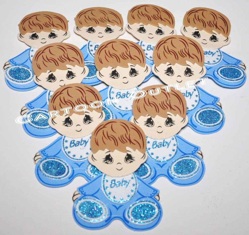 10 BABY SHOWER FAVORS BLUE BABIES DECORATION CENTERPIECE FOAM RECUERDOS BOYS