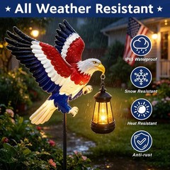 Automated Bald Eagle Solar Garden Lights – Enchanting Outdoor Ambiance