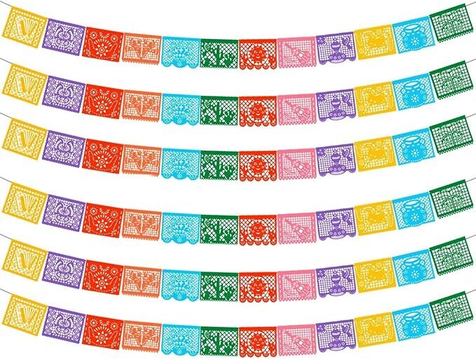 6Pcs Cinco de Mayo Banner Mexican Party Decor Fiesta Celebration Supplies Decor