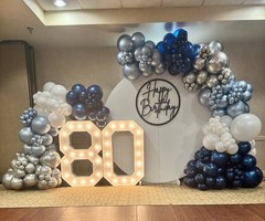 Blue Balloon Arch Kit, 102pcs Navy Blue Silver Blue Metallic Blue Difference …