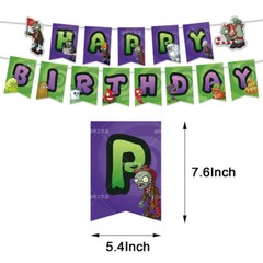 Plants Vs Zombies Birthday Party Supplies Banner Balloons Party Set Decoration