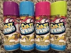 Crazy Silly String 4 Pack Assorted Green Pink Purple Blue NEW