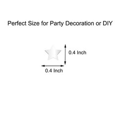 Silver 10mm Metallic Star Foil Confetti Sprinkles Wedding Party Scatter 1.5oz