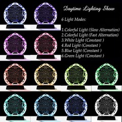 Personalized 75th Birthday Gift – LED Crystal Heart for Him & Her, Unique Ideas
