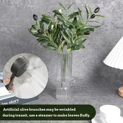JJUNW 5 Pcs Artificial Plants 11 inches x 5.3 x 0.7 inches, Green