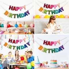 Wool Felt Rainbow Birthday Garland – Perfect for Memorable Celebrations