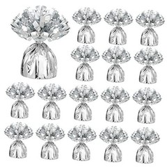 36 Pcs Metallic Balloon Weights Set Heavy Solid Metallic Anchor Balloon Silver