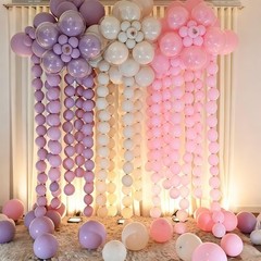 Pastel Pink Quick Link Balloons, 100PCS 10 Inch Baby Pink Linking Balloons fo…