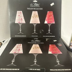Di Potter Parchment Translucent Wine Glass Shades Set of 12 Paper ROSE ALL DAY