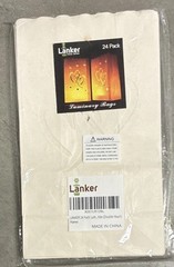 White Paper Luminary Bags, 24 Pcs Double Hearts Flame Resistant Candle Bags