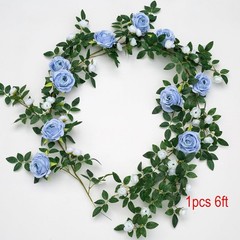 6FT Bendable Flower Garland, Artificial Rose Vine Hanging Floral Garland