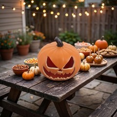Pumpkin Desktop Decoration with Lights Halloween Glowing Lantern