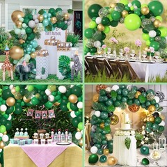 Green & Gold Balloon Garland Kit – 153pcs for Party Decoration, Graduation, B…