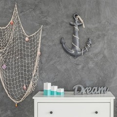 Decorative Fishing Net 40″x80″ Fish Net Party Decorative with Shell White