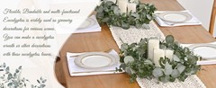 4 Packs 6FT Artificial Eucalyptus Garland, Faux Greenery Garland Hanging Fake
