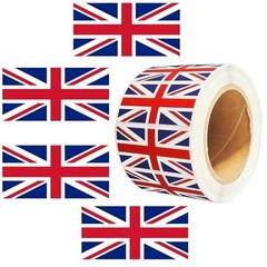 500PCS Union Jack Flag Stickers British Flag UK London England Theme Birthday