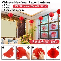 38Pcs 2026 Chinese New Year Decorations Lunar Spring Festival Hanging Ornaments