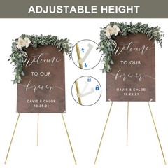Easel Stand for Wedding Sign Poster 63» Instant Display Floor Adjustable Met…