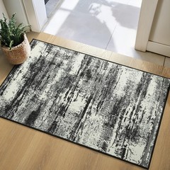 Merelax 2×3 Black White Entryway Washable Area Rug, Kitchen Bedroom Entrance …