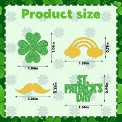 200 PCS St. Patrick’s Day Confetti Decorations for Table, Irish Lucky Shamroc…